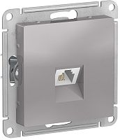 Розетка телефонная без рамки Systeme Electric AtlasDesign 1-м. RJ11 алюминий картинка